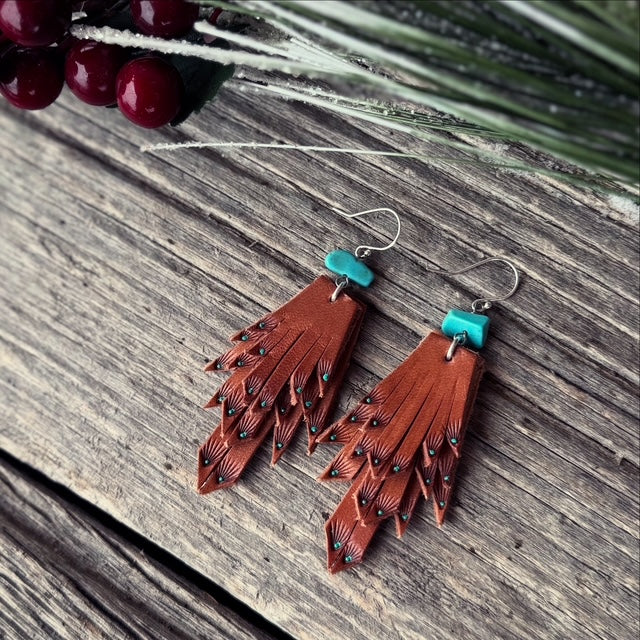 Leather Fringe Earrings