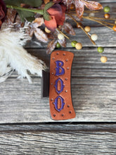 Load image into Gallery viewer, Boo-tastic leather hair claw
