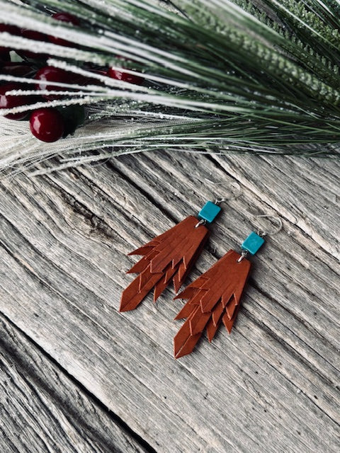 Leather Fringe Earrings