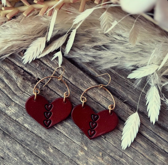 Gold Heart Dangles (3)