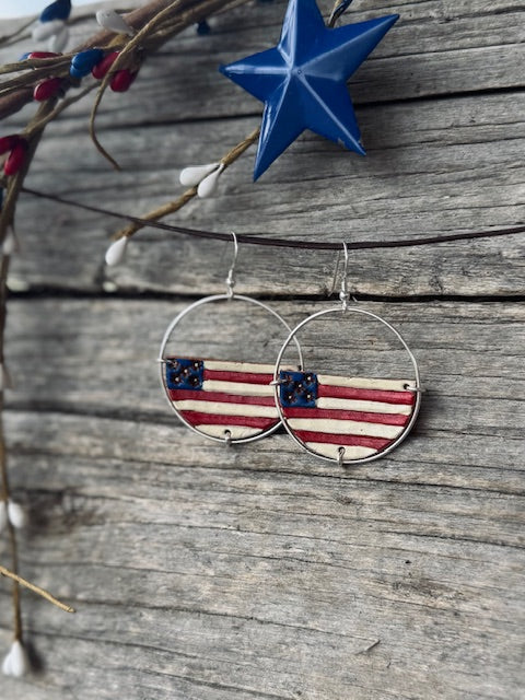 American Flag hoops (2)