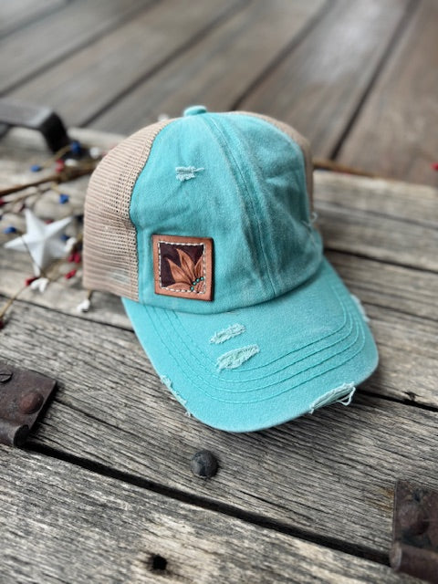 Sunflower Leather patch hat